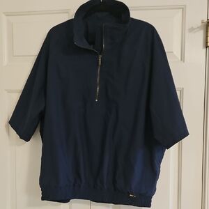 Men's Navy Lightweight Half-Zip Golf Shirt Jacket by Forrester Outerwear
